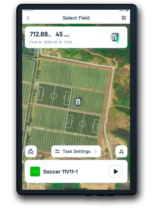 turf line marking automation software and robot
